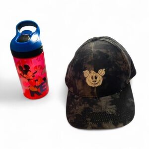 Mickey Mouse Baseball Cap and Water Bottle